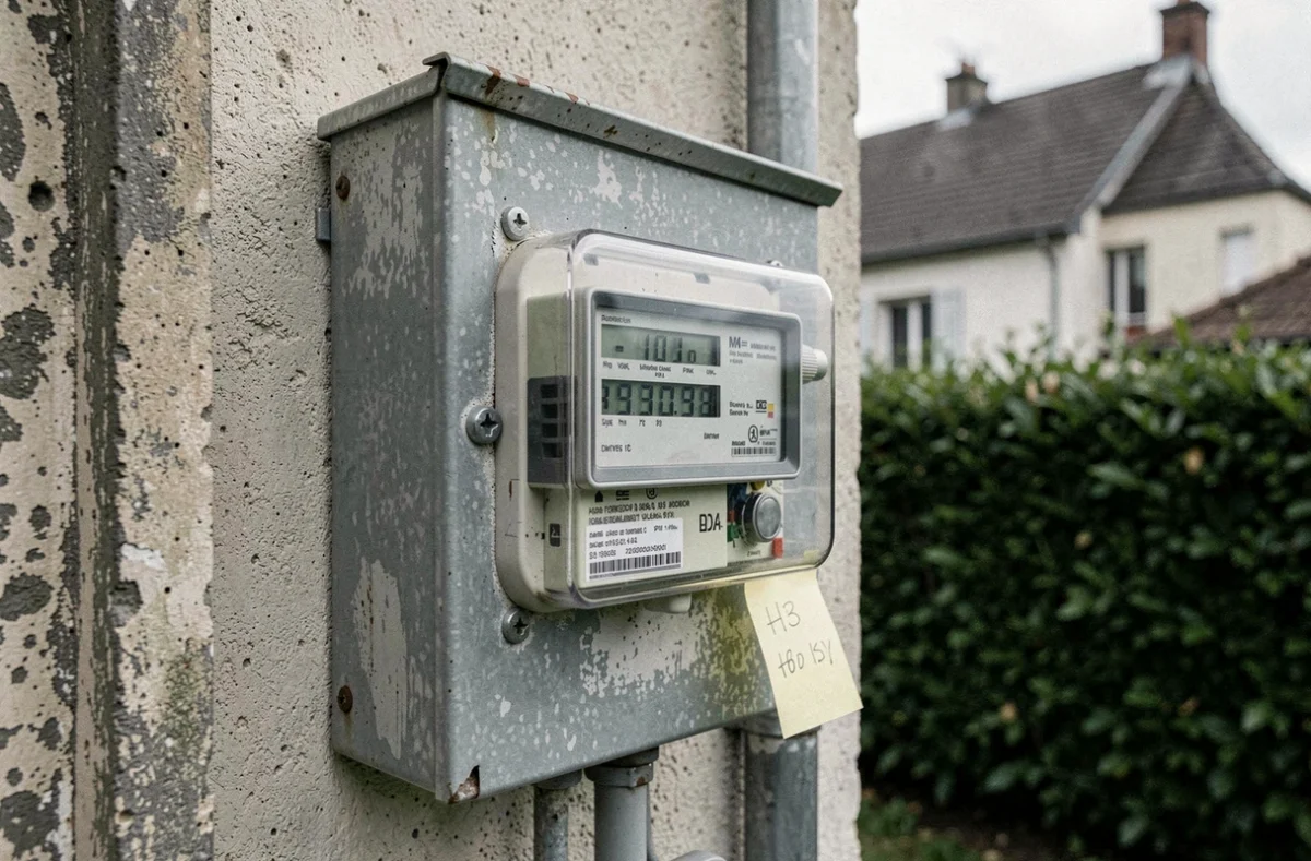 Compteur électrique Linky affichant la consommation en heures creuses et heures pleines EDF