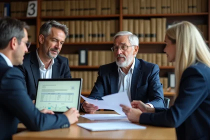 Famille consultant un conseiller fiscal pour optimiser la gestion fiscale d'une SCI familiale