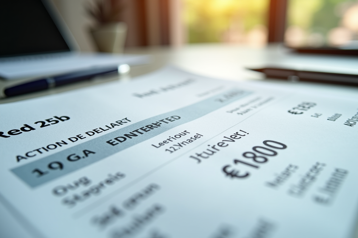 Relevé de paie français avec salaire brut de 1800 euros en évidence